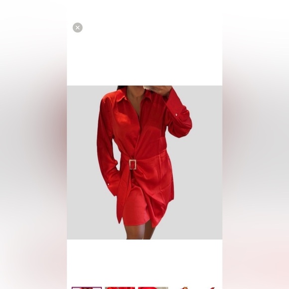 House of Harlow 1960 Red Satin Long Sleeve mini cocktail Christmas holiday - Picture 2 of 15